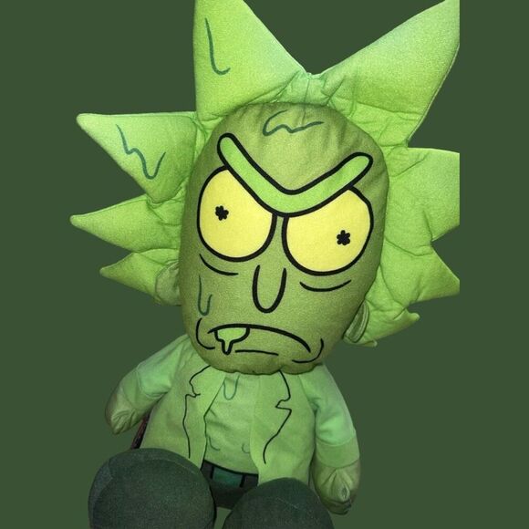 NWT The Toy Factory Rick and Morty Toxic Green Rick Plush 27” - Picture 6 of 6